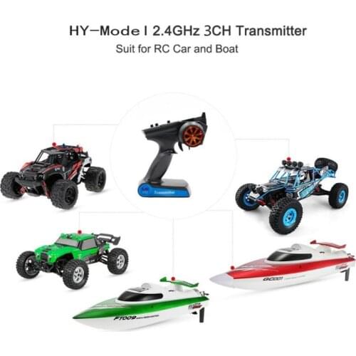 1 Pc 2.4G 3CH RC Transmitter Digital Radio Remote Control Transmitter with Receiver for RC Car Boat Accessories