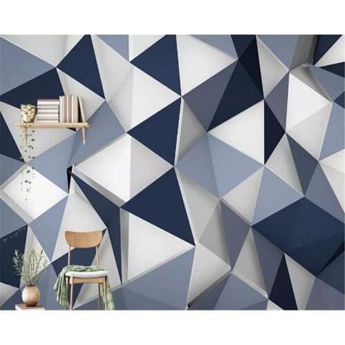 Custom Home Decor 3d Wallpaper HD Digital Printing Modern Simple Creative Geometry Diamond Stereo Pattern Wall Paper