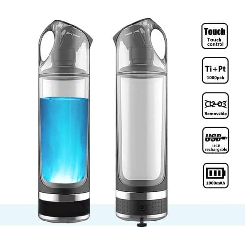 500ML Portable Hydrogen Rich Water Bottle lonizer Alkaline Generator Healthy Cup USB Rechargeable Anti-Aging