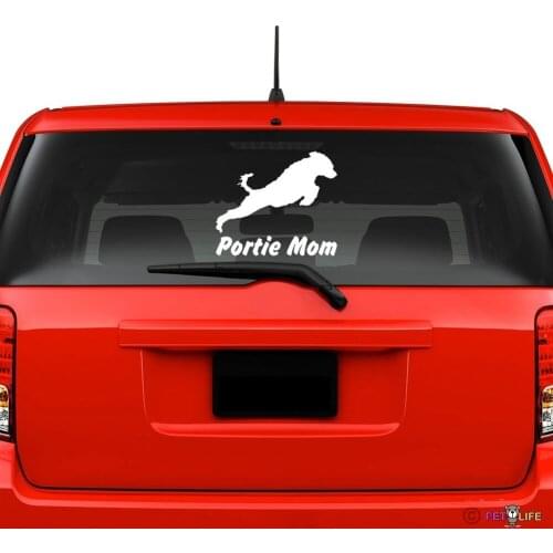 Portuguese Water Dog Mom Windshield Sticker Vinyl Auto Window v2 portie pwd computer decals