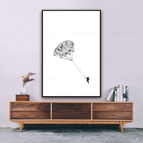 Tardigrade Kite Posters Canvas Painting Characters Retro TV Movie Prints Wall Art Pictures for Kids Room Décor