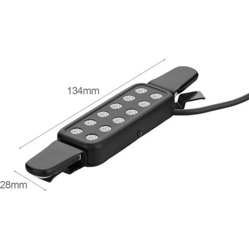 12 Hole Clip On Sound Pickup Microphone Wire Amplifier Speaker For Acoustic Electric Guitar Transducer Guitar Accessories