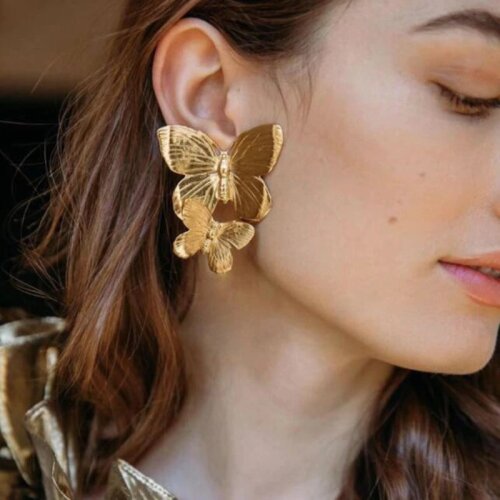 Earrings 2020 new for women jewellery Vintage Stud Accessories Minimalism cute gold butterfly geometric trendy earrings gifts