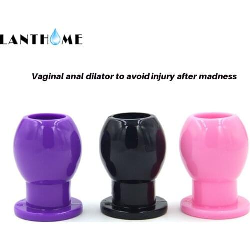 Silicone Hollow Dildo Anal Plug Anal Sex Toys For Women Men Prostate Massager Anal Expanding Dilator Stimulator Adult Products