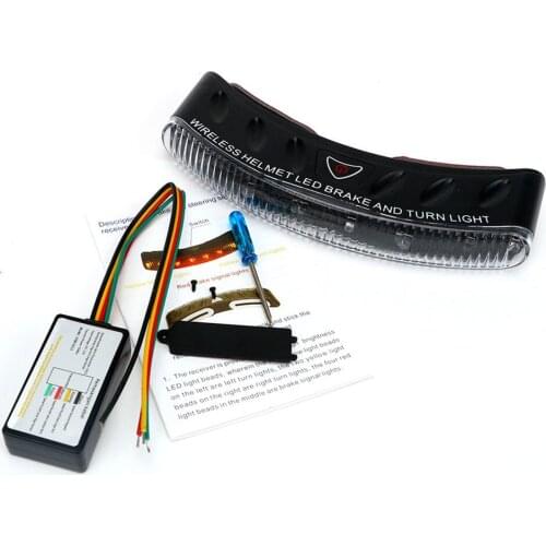 Universal motocross 8 LED 2.4G Wireless Universal Moto Brake Turn Signal Light Warning Light Helmet Lamp Motorcycle Accessories