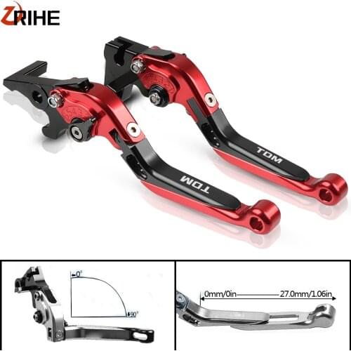 TDM850 2001 2000 Motorcycle Clutch Brake Levers Aluminum Adjustable Extendable Lever Accessories For YAMAHA TDM 850 1991-2002