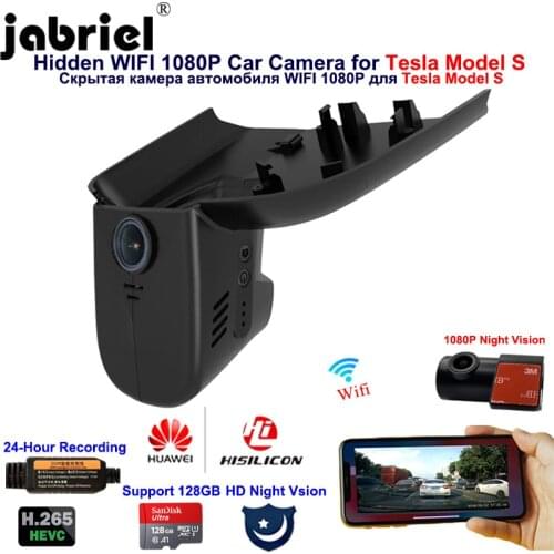Jabriel 2K 1080P Car Dvr Dash Camera Automobile Video Recorder Registrator Car Cam Rear Camera for Tesla Model S P85 2014 2015