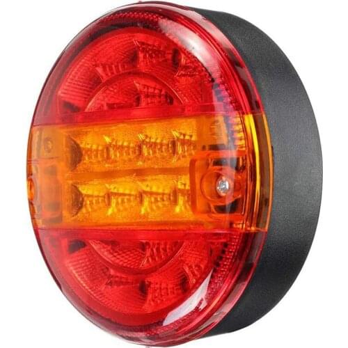 12V-24V Universal 20 Led Car Tail Trailer Van Lights Truck Taillight Rear Brake Stop Indicator Turn Signal Lamp Round
