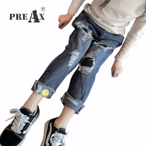 Children Broken Hole Pants Spring Children Wear Jeans Fashion Hole Pants Boys Girl Casual Jeans Kids Trousers Clothes Sport Pant