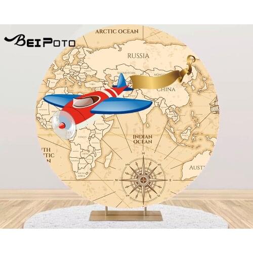 Photography Background travel themed Little pilot Backdrop baby shower birthday Party banner table Cover poster photocall YY639