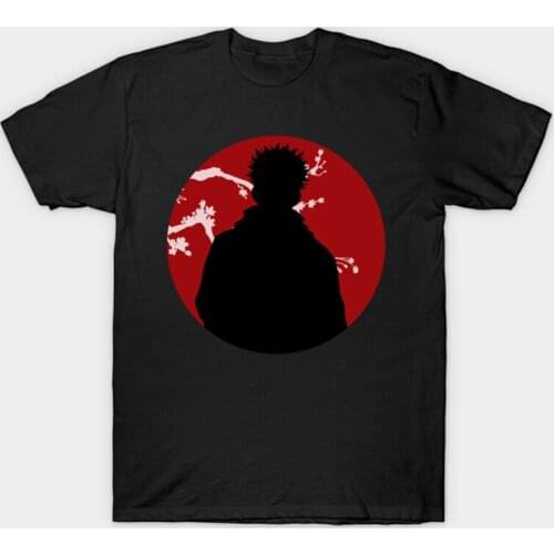 Japanese Anime Jujutsu Kaisen T shirt Itadori Yuji cool printed graphic tops Summer Cotton Fashion Streetwear Men Loose Tee