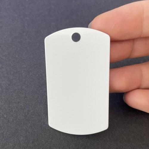 Customized Blank Sublimation Dog Pet Cat Tags Double Sides White Heat Transfer Printing Id Name tag Pendant In Stocks