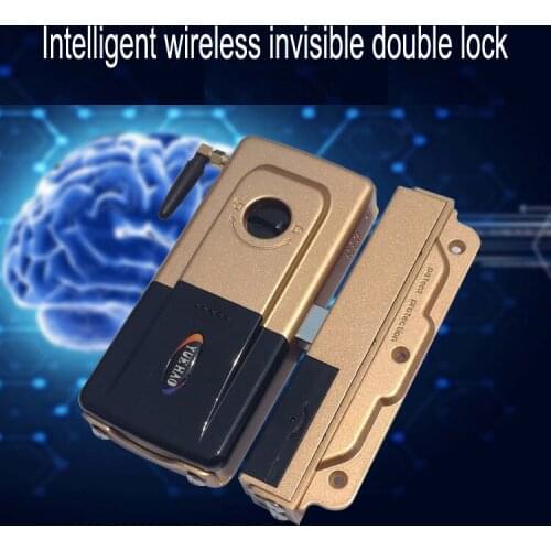 Intelligent Wireless Invisible double lock include main lock and sub lock Learning plus remote control Anti-theft Smart Lock