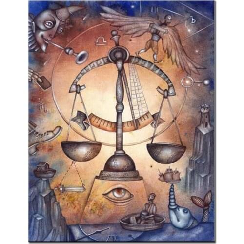 Zodiac Sign Libra Picture Diamond Painting Full Square 5D DIY Diamond Embroidery Beads Cross Stitch Mosaic Rhinestone N1479