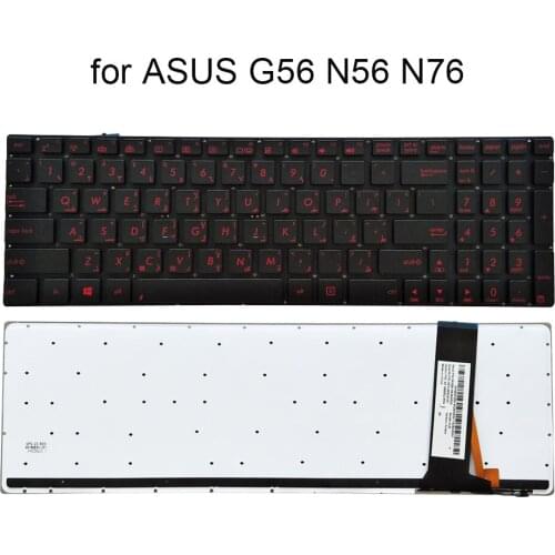 Arabic backlit keyboard for ASUS N56VM N56VB N56J N56V N56 G56 R501VZ N76 VB N76VJ N76VM AR pc computer keyboards 0KNB0-6628AR00