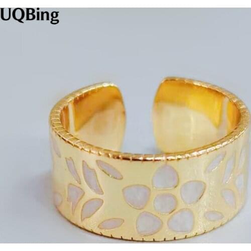 2019 New Style Wide Flower Gold RingsOpen Finger Rings For Women Gifts Jewelry