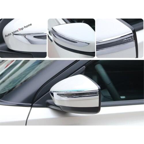 Yimaautotrims Outside Door Mirror Protect Strip Trim Streamer Cover Kit 2 Pcs Fit For Nissan Leaf 2018 ABS Exterior Mouldings