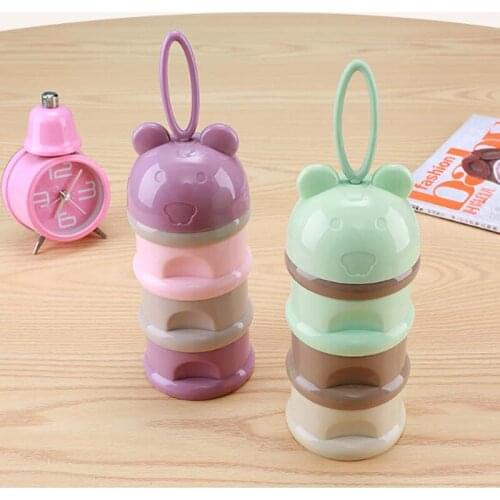 Baby Food Container Cartoon Portable Milk Box Clean and Convenience Powdered Milk Storage Box