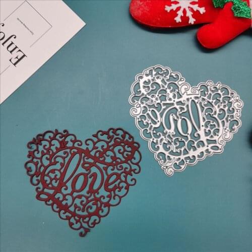 Hollow lace heart shape cutting dies 2021 New Metal Cutting Dies for DIY Scrapbooking Embossing Decorative Crafts