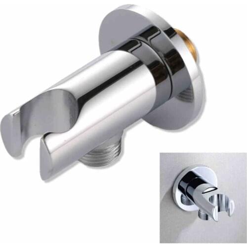 Brass Handheld Shower head Holder Support Rack with Hose Connector Wall Elbow Unit Spout water inlet angle valve-3651