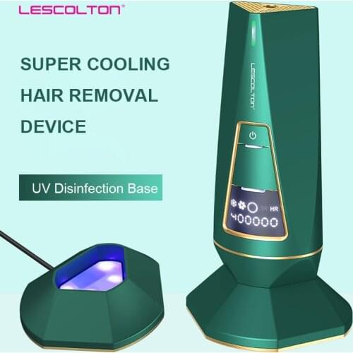 Lescolton Cooling IPL Epilator T015 Laser Hair Removal Depilation Machine Women Men Depilador All in One UV Sterilization Base