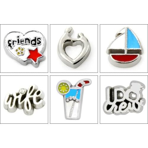10pcs Mini Floating Charms Zinc Alloy Fit Floating Lockets Pendants Necklace & Floating Locket Bracelet LSFC100-720