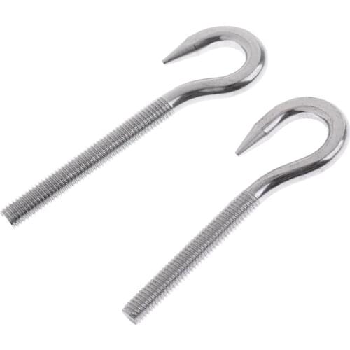 Marine Stainless Steel Hook Bolt Eye Screw Threaded Bolt Boat Parts M8&M6