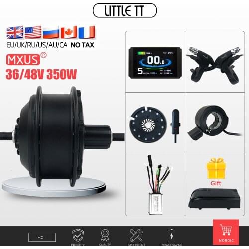 Ebike MXUS brand Hub Motor XF07 XF08 electric bicycle kit 36V48V350W Rear Cassette motor wheel For Ebike conversion kit