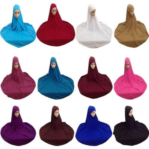 Muslim Large Overhead Abaya Jilbab Islam Clothes Attire Women Prayer Dress Long Scarf Ramadan Hijab Prayer Hat Headscarf New