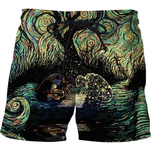 2021 Summer Mens 3D Printed Beach Shorts Running Sports Workout Shorts for Men Quick Dry Training Gym Athletic Mens Shorts