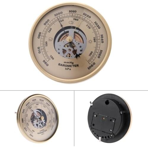 108mm Wall Mounted Barometer Perspective Round Dial Air Weather Station mmHg/hPa
