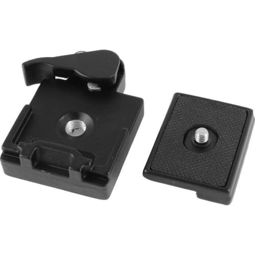 New Quick Release DSLR Camera Lens Tripod Clamp Plate Adapter Mount Screw Set