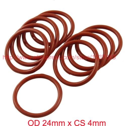 OD 24mm x CS 4mm Silicone O Ring Seal Washer