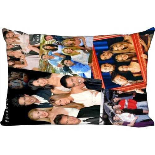 Custom Pillowcase Cover Friends TV Rectangle Zipper Pillow Cover Satin Fabric Pillowcase 40x60cm,50X75cm(Two sides)0317