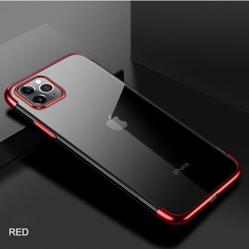 500pcs 3 in 1 Electroplated Transparent Cover Clear Plating Soft TPU Case For iPhone 12 Mini 11 Pro Max XS XR X 8 7 6 Plus SE