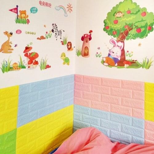 Childrens self-adhesive wall pad soft pack wallpaper against the bedside baby Childrens self-adhesive wall pad soft pack