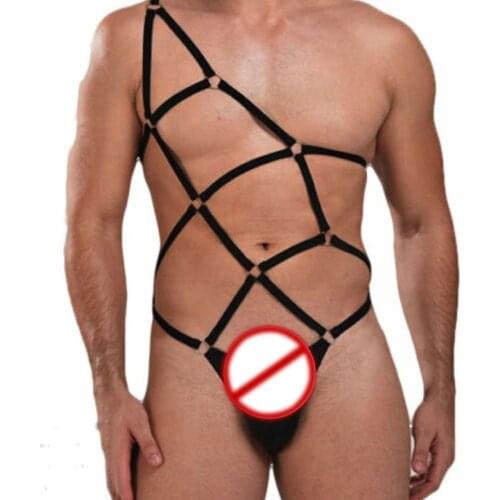 Buttocks Hollow Thong Mens Sexy Underwear Underpants Knickers Elastic Band Thongs Bodysuit Jumpsuit Jockstrap Men Gays Lingerie