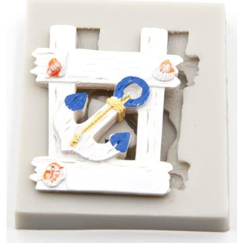 Anchor Silicone Mold Fondant Mould Cake Decorating Tool DIY Cake Baking Tool Rudder Cake Molds, Sugarcraft, Kitchen Accessories