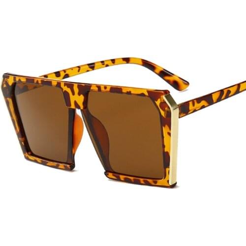 Oversized Sunglasses Men Women Vintage Brand Designer Square Sun Glasses Male Female One-piece Mirror Fashion Oculos De Sol