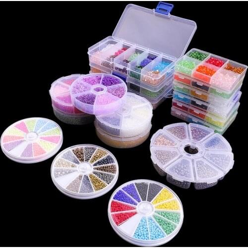 Box Set 3800-600Pcs 2/3/4mm Glass Seed Beads Czech Charm Crystal Spacer Beads For Jewelry Making Rings DIY Handmade Accessories