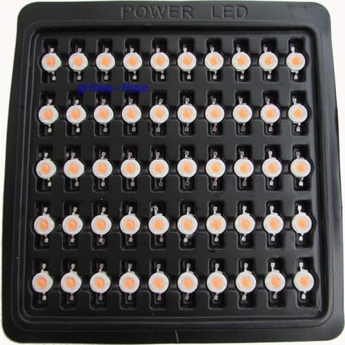 100pcs Epiled 3W Full Spectrum LED Grow Light 380nm - 840nm High Power LED Emitter Bead Chip LED Diode Light Source without Base