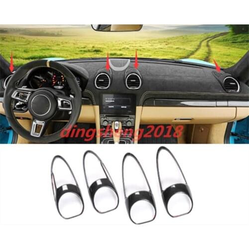 Carbon Fiber Inner Upper Air Vent Outlet Cover For Porsche 718 Cayman Boxster Car modification Auto parts