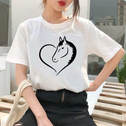 Oversized T Shirt Women Fashion Streetwear Heart Print Summer Top Tee Shirt Casual O Neck Ladies Female Clothing 90s Girl Tshirt