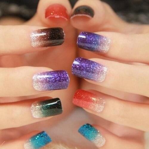 100g 12 Colors Glitter Nail Powder DIY Shimmers Pigment Manicure Nail Art Decoration with Nail Polish UV gel