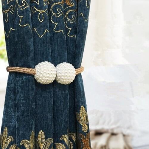 1x Pearl Magnetic Curtain Clip Curtain Holders Tieback Buckle Clips Hanging Ball Buckle Tie Back Curtain Straps Home Decoration
