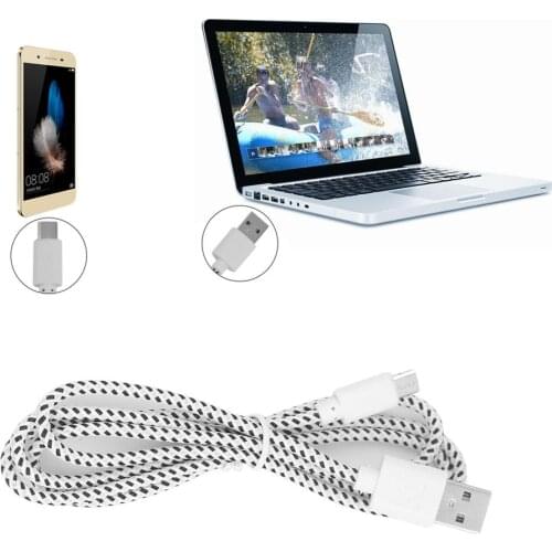 2.1A output Micro 2.0 USB Light Weight Max Flat Noodle Data Charger Cable For Android Cell Phones Black & White