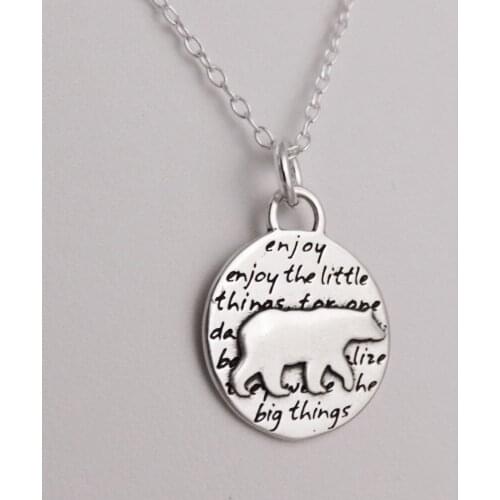 20pcs Inspirational Bear Charm Necklace