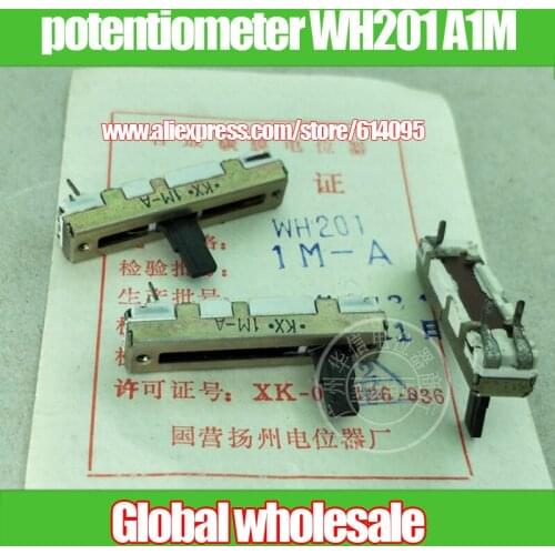 5pcs 35MM straight slide fader single potentiometer WH201 A1M / handle length 10MMC