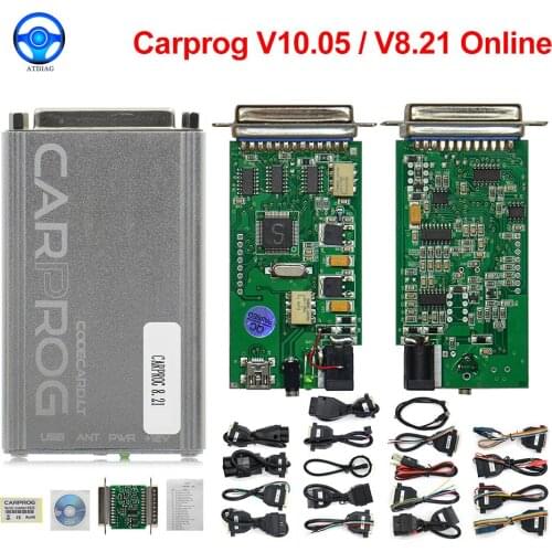 Auto repair tool CARPROG V10.05 V10.9 Or V8.21 Online Version programmer 74hc125 chip car prog With 21 Adapters in stock