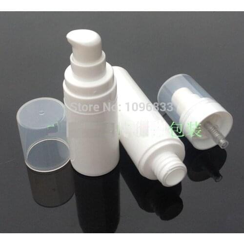30ML White Plastic Vacuum Pump Bottle,Cosmetic Essence Lotion Airless Bottle, Airless Packaging Bottle, 50 Pieces/Lot